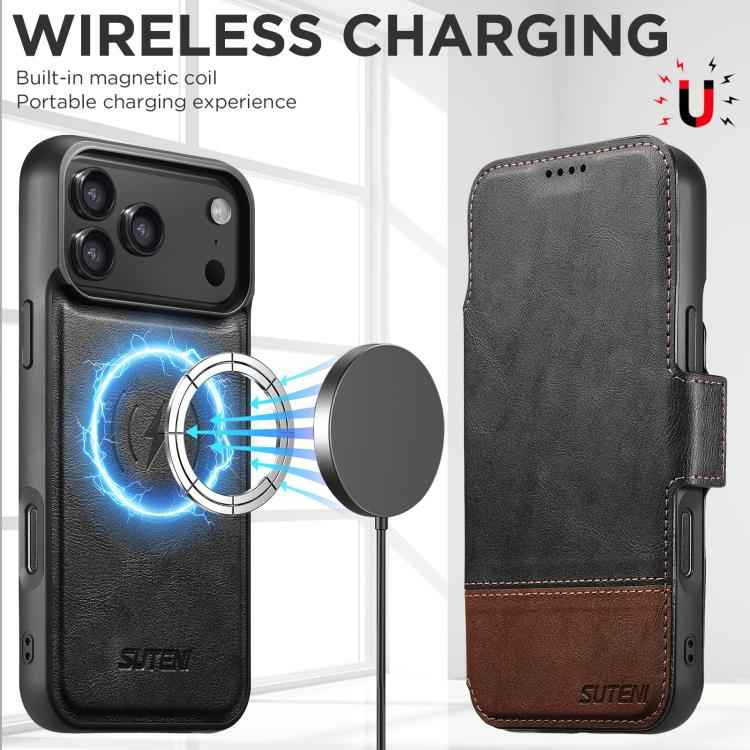 Suteni Q06 2-in-1 Multi-function Detachable Wallet MagSafe Phone Case