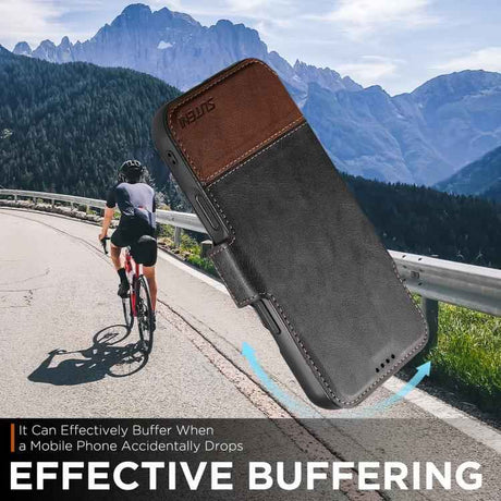 Suteni Q06 2-in-1 Multi-function Detachable Wallet MagSafe Phone Case