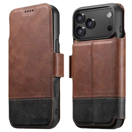 Suteni Q06 2-in-1 Multi-function Detachable Wallet MagSafe Phone Case
