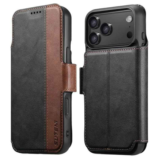 Suteni Q07 2-in-1 Multi-function Detachable Wallet MagSafe Phone Case