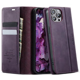 CaseMe 033 Calf Leather Lining Microfibre RFID Blocking Phone Case