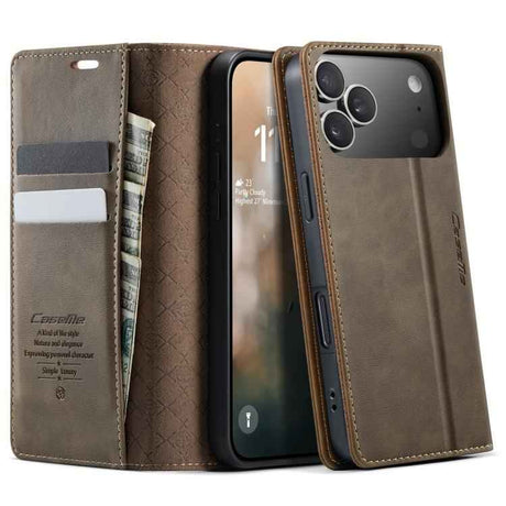 CaseMe 033 Calf Leather Lining Microfibre RFID Blocking Phone Case