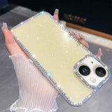 Rhinestone Glitter TPU 4-corners Anti-fall Phone Case
