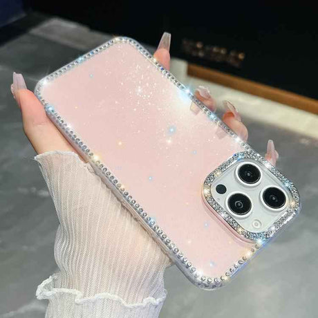 Rhinestone Glitter TPU 4-corners Anti-fall Phone Case