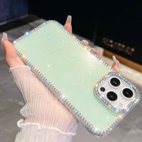Rhinestone Glitter TPU 4-corners Anti-fall Phone Case