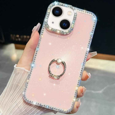 Rhinestone Glitter TPU Ring Holder Anti-fall Phone Case