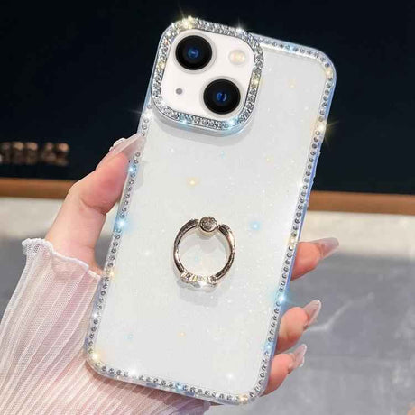 Rhinestone Glitter TPU Ring Holder Anti-fall Phone Case