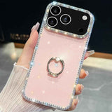 Rhinestone Glitter TPU Ring Holder Anti-fall Phone Case