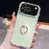 Rhinestone Glitter TPU Ring Holder Anti-fall Phone Case
