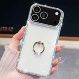 Rhinestone Glitter TPU Ring Holder Anti-fall Phone Case