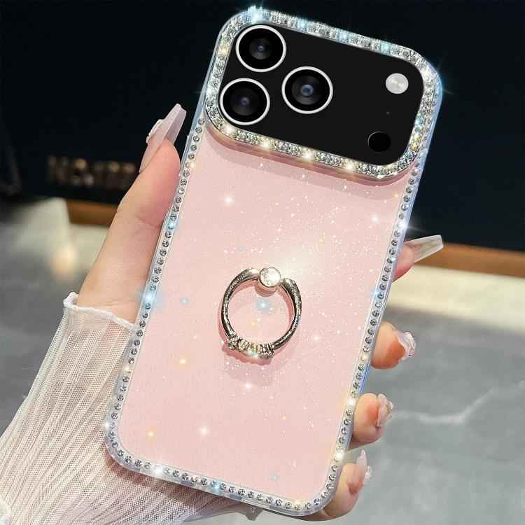 Rhinestone Glitter TPU Ring Holder Anti-fall Phone Case