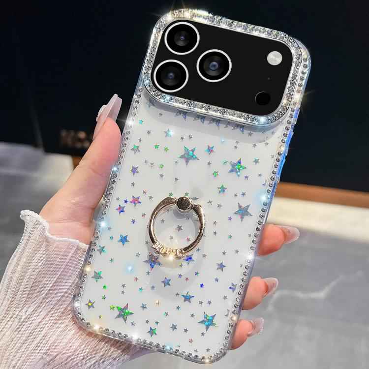 Rhinestone Glitter TPU Ring Holder Anti-fall Phone Case