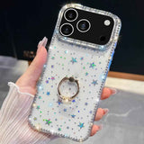 Rhinestone Glitter TPU Ring Holder Anti-fall Phone Case