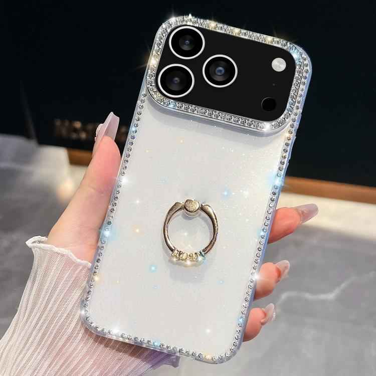 Rhinestone Glitter TPU Ring Holder Anti-fall Phone Case