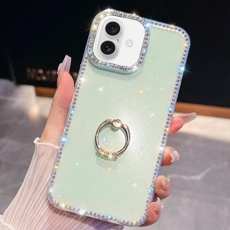 Rhinestone Glitter TPU Ring Holder Anti-fall Phone Case