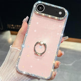Rhinestone Glitter TPU Ring Holder Anti-fall Phone Case