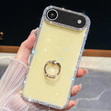 Rhinestone Glitter TPU Ring Holder Anti-fall Phone Case