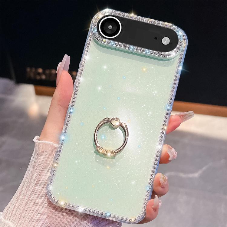 Rhinestone Glitter TPU Ring Holder Anti-fall Phone Case