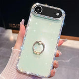Rhinestone Glitter TPU Ring Holder Anti-fall Phone Case