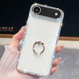 Rhinestone Glitter TPU Ring Holder Anti-fall Phone Case