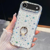 Rhinestone Glitter TPU Ring Holder Anti-fall Phone Case