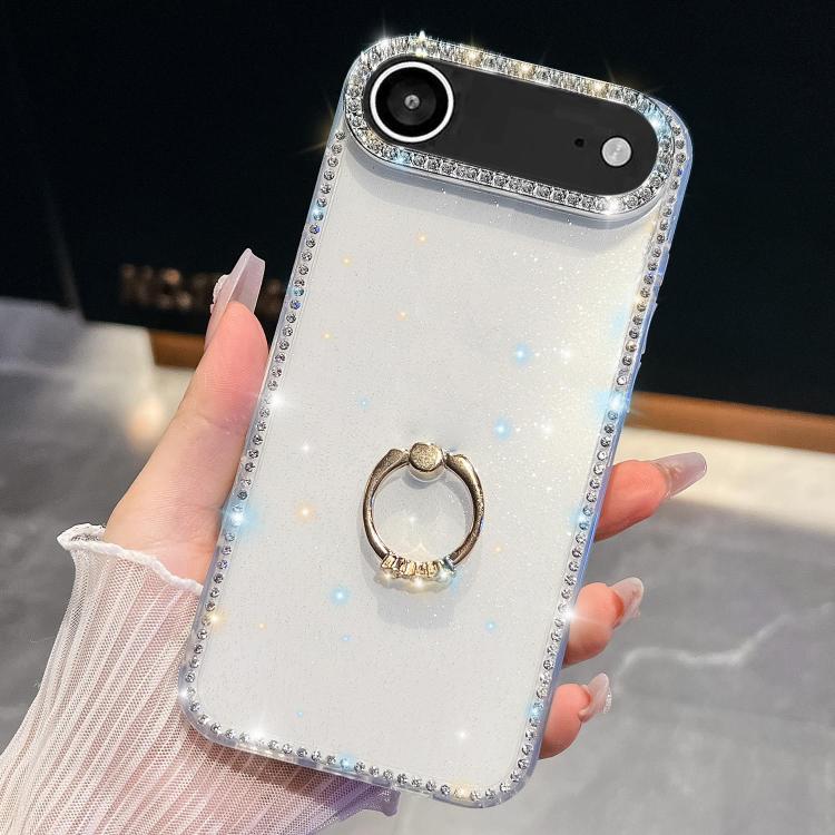 Rhinestone Glitter TPU Ring Holder Anti-fall Phone Case
