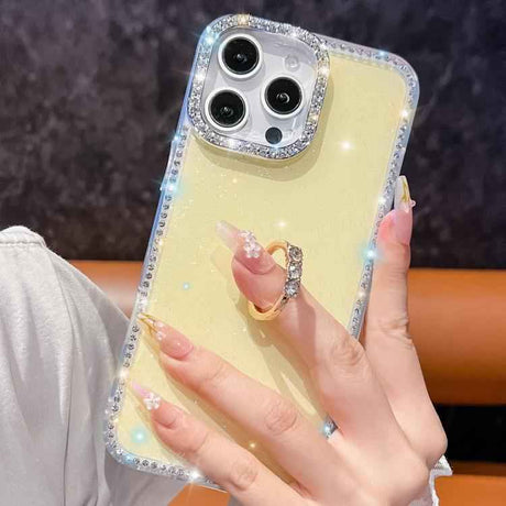 Rhinestone Glitter TPU Ring Holder Anti-fall Phone Case