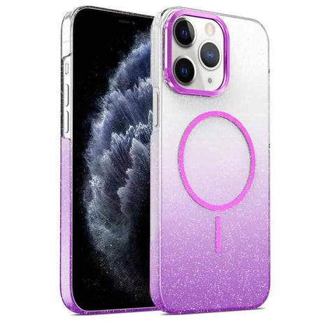 Gold Diamond Glitter Gradient MagSafe Shockproof Phone Case