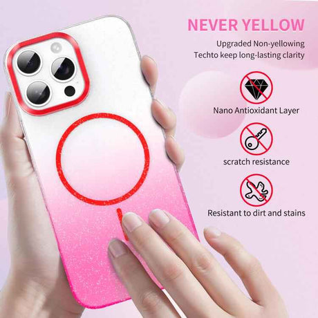 Gold Diamond Glitter Gradient MagSafe Shockproof Phone Case