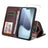 ENKAY Card Wallet Calf Texture Leather Phone Case with Thickened Glue No White Edge Film