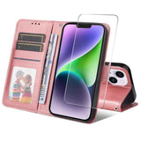 ENKAY Card Wallet Calf Texture Leather Phone Case with Thickened Glue No White Edge Film