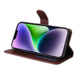 ENKAY Card Wallet Calf Texture Leather Phone Case with Thickened Glue No White Edge Film