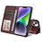 ENKAY Card Wallet Calf Texture Leather Phone Case with Thickened Glue No White Edge Film