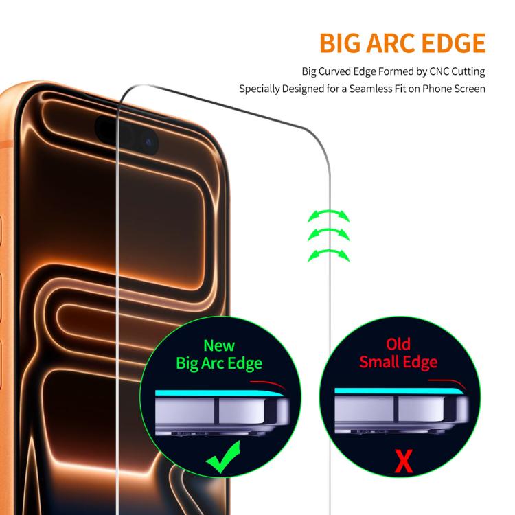 ENKAY Thickened Glue No White Edge 9H Big Arc Edge High Aluminum-silicon Tempered Glass Film