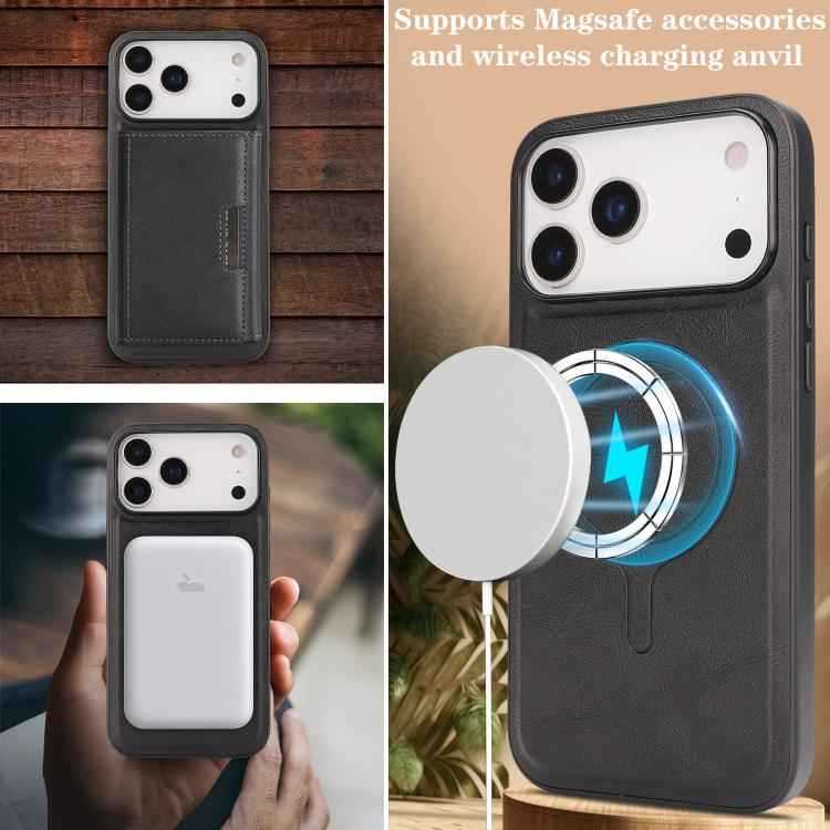 Kalebol Strong Magnetic MagSafe Tri-Fold Wallet Leather Phone Case
