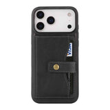Kalebol Magnetic Button Card Bag MagSafe Ring Leather Phone Case
