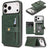 Kalebol Magnetic Button Card Bag MagSafe Ring Leather Phone Case