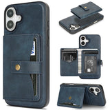 Kalebol Magnetic Button Card Bag MagSafe Ring Leather Phone Case