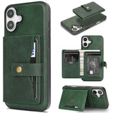 Kalebol Magnetic Button Card Bag MagSafe Ring Leather Phone Case