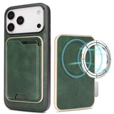 Kalebol Slim MagSafe Ring Magnetic Card Bag Leather Phone Case