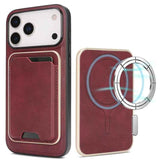 Kalebol Slim MagSafe Ring Magnetic Card Bag Leather Phone Case