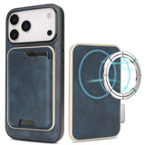 Kalebol Slim MagSafe Ring Magnetic Card Bag Leather Phone Case