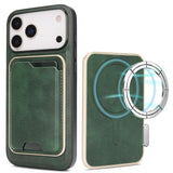 Kalebol Slim MagSafe Ring Magnetic Card Bag Leather Phone Case