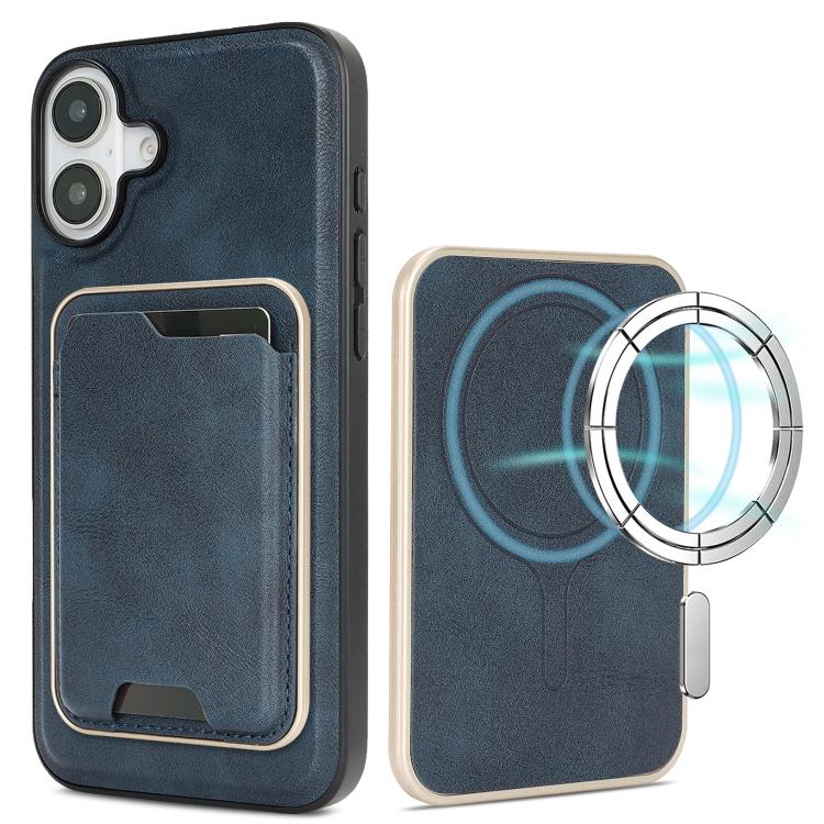 Kalebol Slim MagSafe Ring Magnetic Card Bag Leather Phone Case
