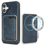 Kalebol Slim MagSafe Ring Magnetic Card Bag Leather Phone Case