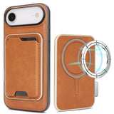 Kalebol Slim MagSafe Ring Magnetic Card Bag Leather Phone Case