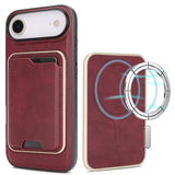 Kalebol Slim MagSafe Ring Magnetic Card Bag Leather Phone Case