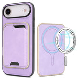 Kalebol Slim MagSafe Ring Magnetic Card Bag Leather Phone Case