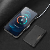 Kalebol Strong MagSafe Magnetic Two-Fold Card Bag Leather Phone Case