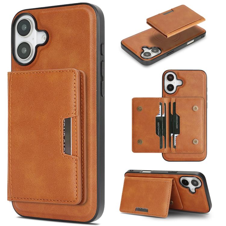 Kalebol Strong MagSafe Magnetic Two-Fold Card Bag Leather Phone Case